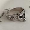 Retro Punk Style Skull Male Ghostly Toothy Ghost Rider Ring