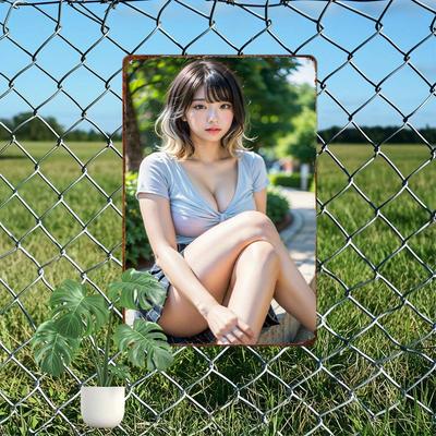Metal Wall Art Retro Japanese Poster, Aluminum Sign Lightweight Home Decor Gift
