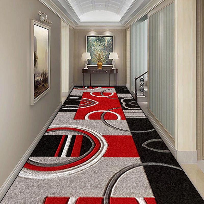 

Ковер для длинного коридора скандинавского геометрического узора, нескользящий коврик для лестницы, ковровая дорожка для прохода в холле отеля, моющийся декор для комнаты, напольные коврики 160*200cm