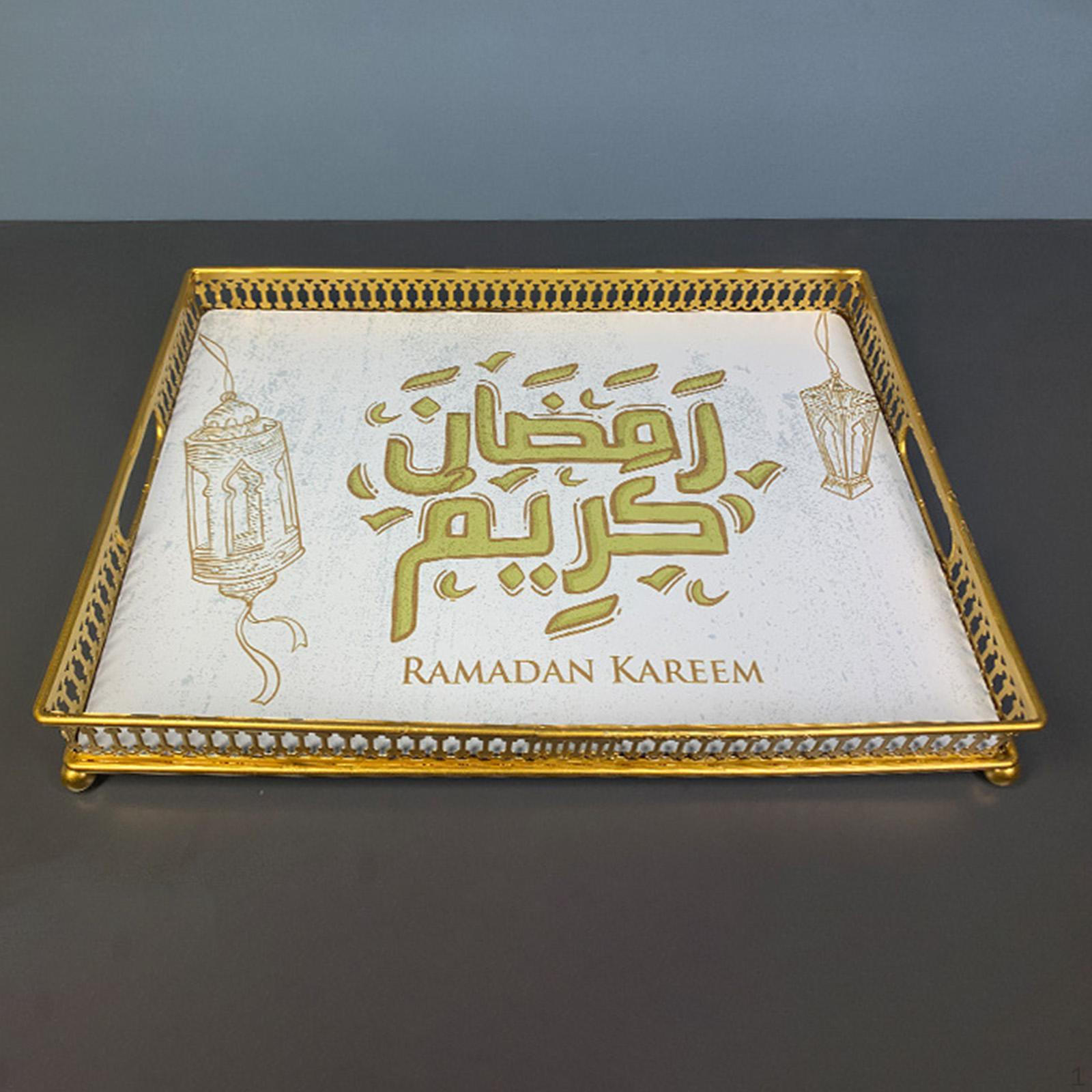 

Islam Eid Dinner Plate Decoration Food Serving Tray for Dessert Rectangle