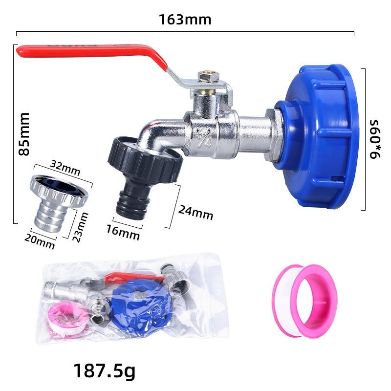 IBC Tank Tap Adapter S60*6 Coarse Thread To Brass/Alloy 16mm Quick Connect Replacement Valve Garden Home Valve Fitting Faucet