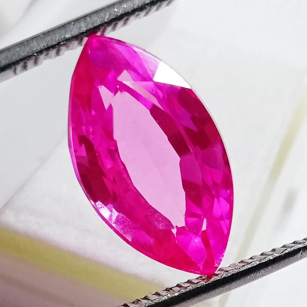 Natural Pink Sapphire Marquise Cut 10.90 Ct Rare Certified Loose Gemstone