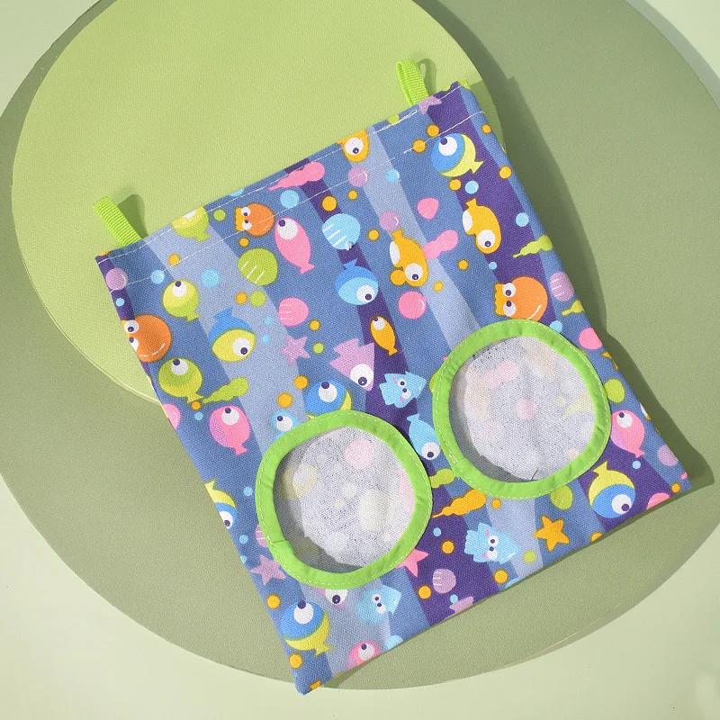 3/2/1 Hole Hanging Hay Bag for Bunny Guinea Pigs Small Animal Feeder Rabbit Food Dispensers Bag Cage Pet Feeding Accessories