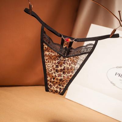 Dámské spodní prádlo Sexy tanga Prodyšná krajka Leopardí kalhotky Dámská tanga Sexy T-Back Spodní prádlo G-String