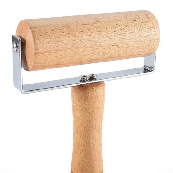 Rolling Pin Non-stick Wheel Design Wood Kitchen Rolling Pin for Dough Rolling