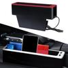 Filler , Dual USB Hole Seat Organizer Front Storage Box Catcher for Phones Chewing Gum