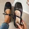 New Style Low-cut Single Shoe Women's Dress Shoes with Square Toe Ballet Shoes