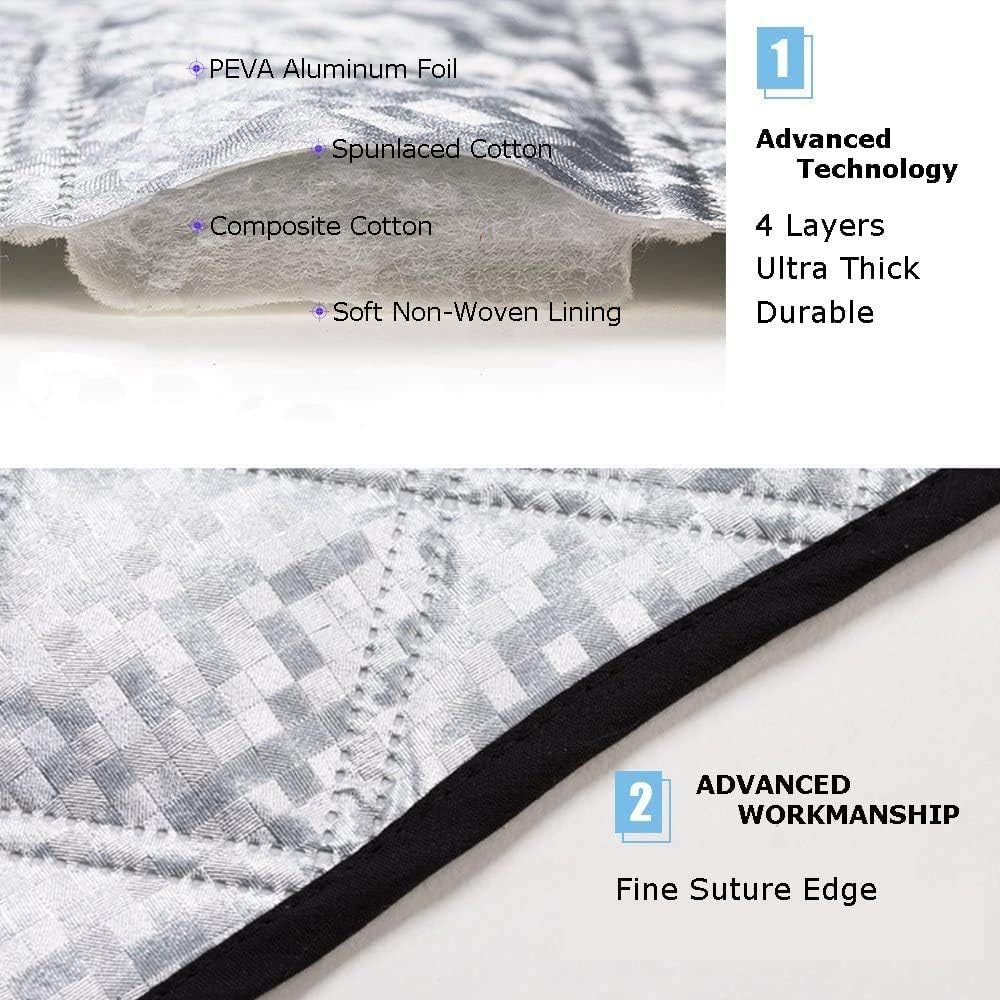 Beicarin Car Windshield Cover, Heavy Duty Ultra Thick Protective Windscreen Cover - Snow Ice Frost Sun UV Dust Water Resistent - Pefect Fit For Cars