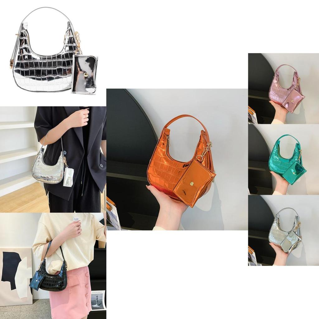 Stylish Minimalist Colorful Crescent Handbag Perfect For Spring And Summer Fashion