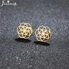 Unique Christmas Earring Stainless Steel YES NO Cactus Footprint Music Stud Earrings for Women Tiny Star Boots Jewelry Girl Gift