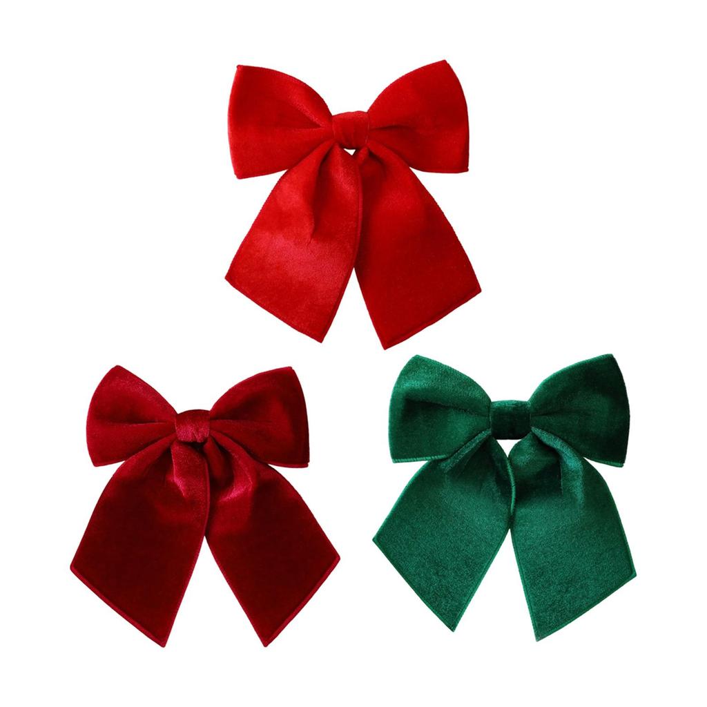 Christmas Bow Flannel Velvet Large Party Decoration Ornament Tree Topper for Xmas Decorations Wedding Home Room