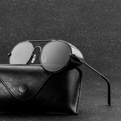 Round Sunglasses Man Woman Brand Designer Vintage Sun Glasses Classic Eyewear For Driving Metal Steampunk Retro