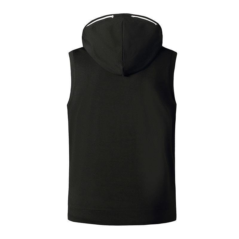 Men's Summer 2021 Fitness Hooded Vest - Casual Sleeveless T-shirt for Europe & America