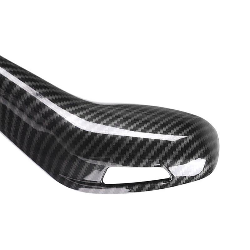 For BMW X1 F48 X2 F47  1 Series  2 Series Gran Tourer 2018- Carbon Fiber Style Gear Shift Knob Cover Trim