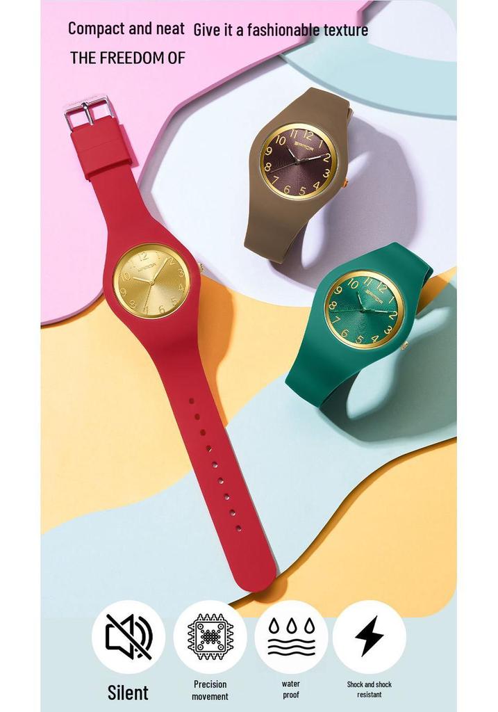 Sanda Unisex Waterproof Silicone Jelly Student Watch
