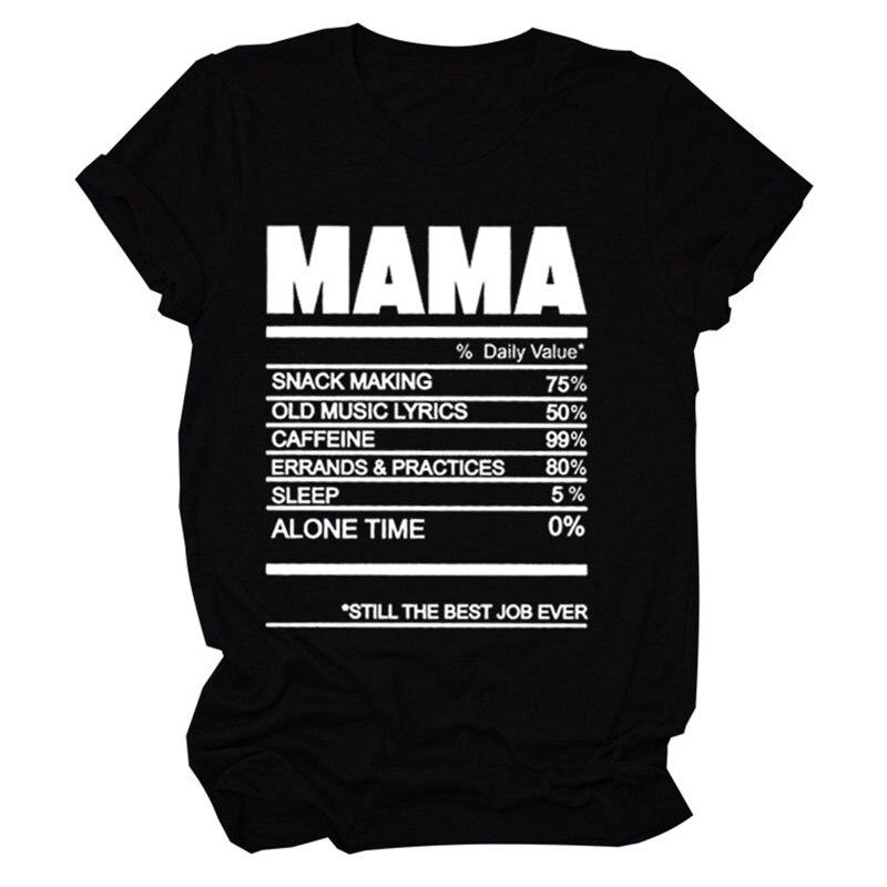 Buy Women Mama Daily Value Streetwear Ladies Letters Slogan ...