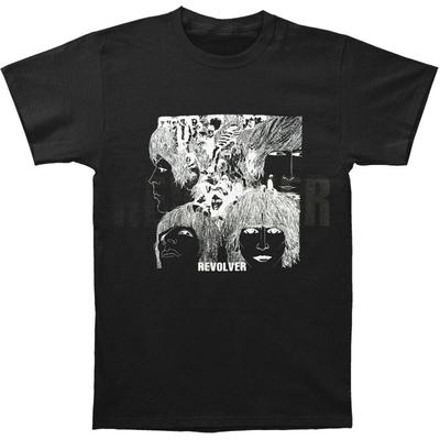 T-shirt unisexe noir Revolver inversé des Beatles