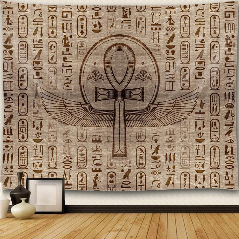 Home Old Culture Retro Wall Decoration Ancient Egypt Tapestry Mystical Symbols Tapestry Wall Hanging Cloth