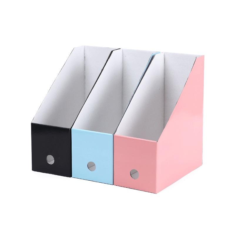 Desktop File Holder Corrugated Paper Office Document Storage Box