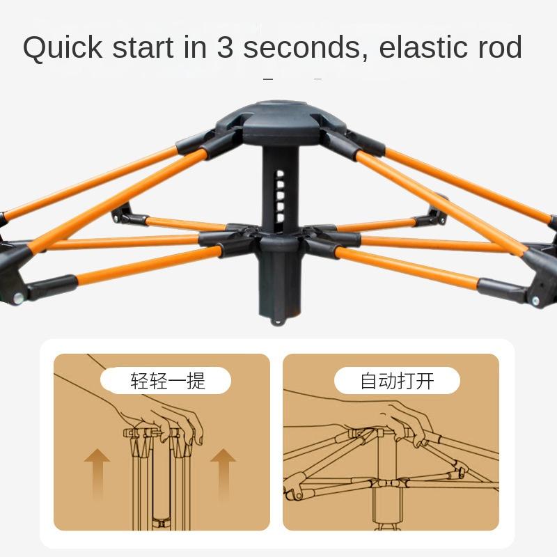 Outdoor Camping Folding Fully Automatic Tent for 3-4 People On The Beach, Simple and Quick To Open, Double Rain and Dew Proof