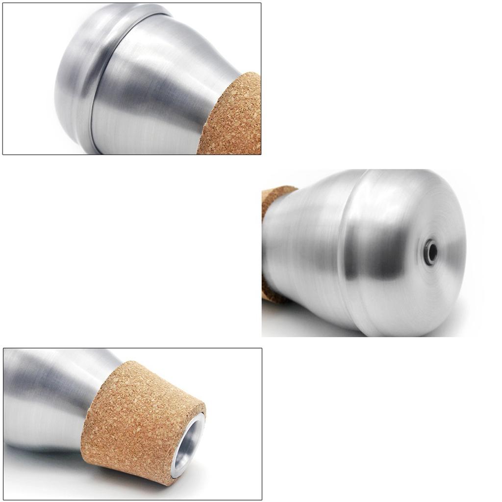 Durable Aluminum Straight Trumpet Silencers Mini Mute Music Lover Silver Mute for Trumpet Musical Instrument Accessories