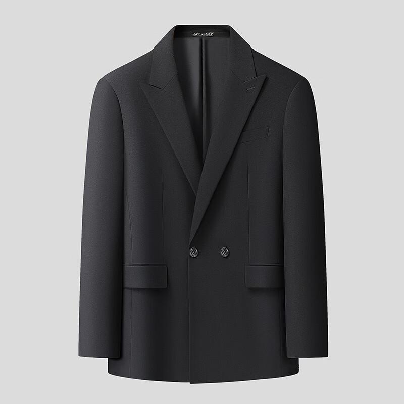Dibinze Men's Plus Size Double-Breasted Suit Set