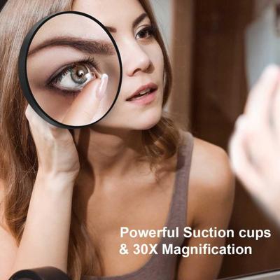 Oglindă cosmetică portabilă cu mărire de 30X Pensetă cu ventoză inclusă Lupă portabilă Oglindă de machiaj pentru călătorii
