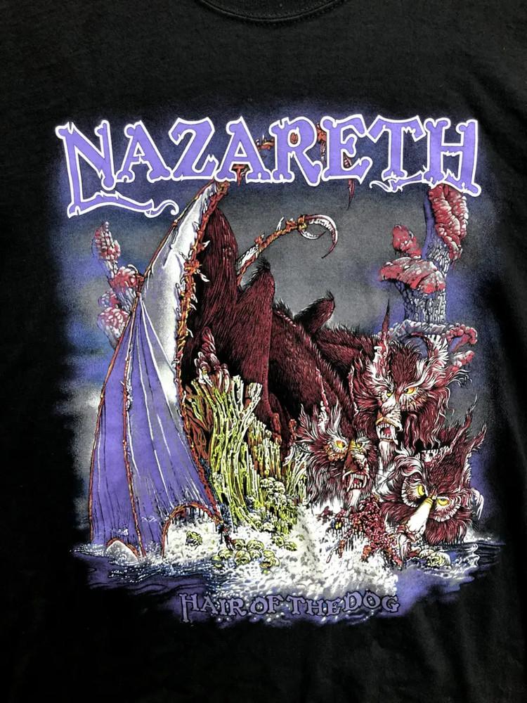 Черная футболка с принтом Nazareth Band Music For Lovers, хлопковая, унисекс, полный размер S