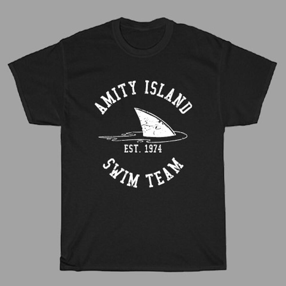 

Amity Island Swim Club Est 1974 Men#039;s Black Size S to 3XL Unisex T-Shirt L