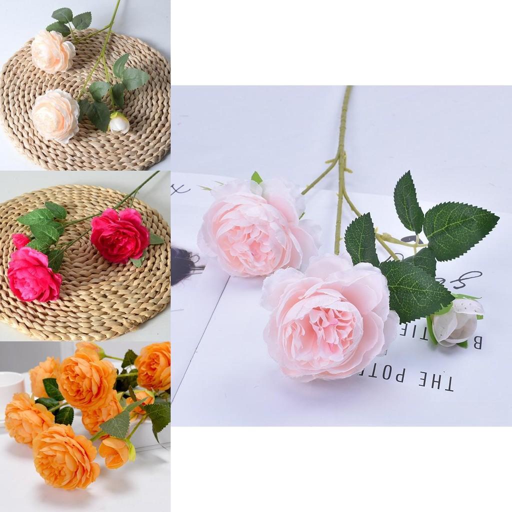 Western Ranunculus Asiaticus Faux Flower Arrangements With Embossed Craft For Event Decor