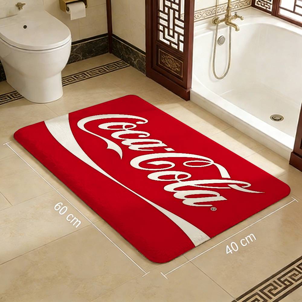 C-Cocas C-cola Vintage Logo Flur Teppich Waschbar Rutschfest Wohnzimmer Sofas Stühle Bereichsmatte Küche Fußmatte Teppich
