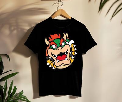 Top T-Shirt Super Mario Bros Bowser Herren Damen Kinder Kinder