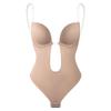 Women's Deep V One-piece Underwear Bra with Steel Ring Back Tube Top Full Body Shaper