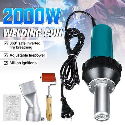 AC 220V 2000W 50/60Hz Torță cu aer cald Pistol de sudură din plastic Torțe de sudură pentru sudor + cu nas rotund/plat Preț de vânzare cu ridicata