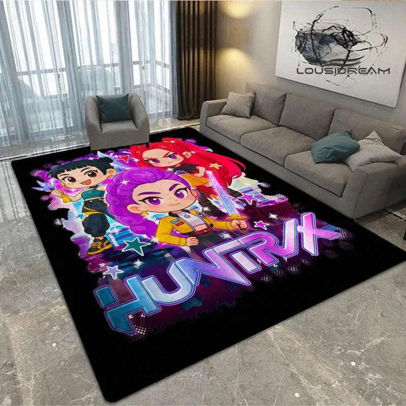 3D KPop Demon Hunters Print Carpet Non-slip Carpet Outdoor Carpets Area Rug Home Bedroom Decor Rug for Bedroom Birthday Gift