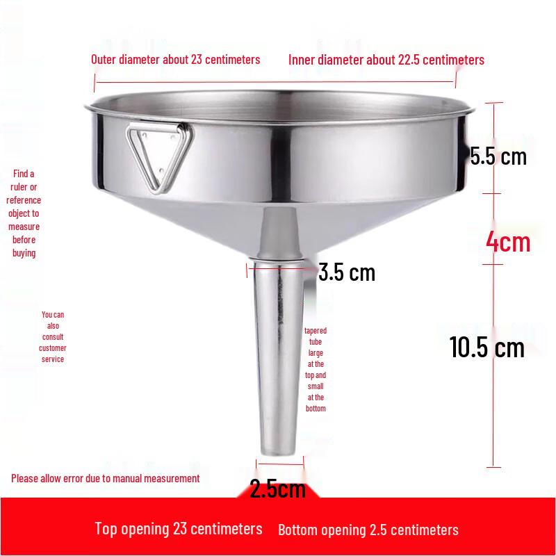 Jingyuheng Large Stainless Steel Multi-Purpose Funnel, 3-Pack