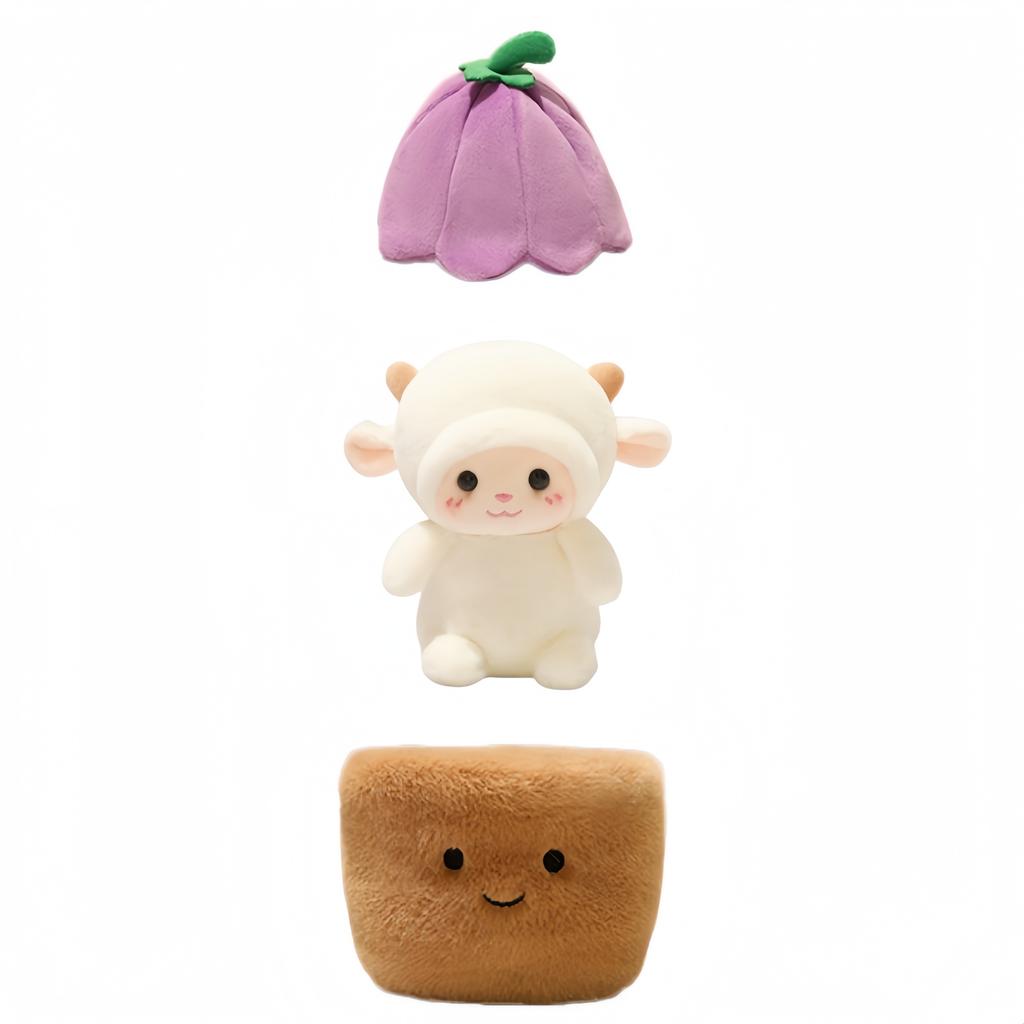 Niedliche Schaf Plüschtiere 16cm Lamm Stofftier Kawaii Schreibtisch Dekorative Spielzeuge Entzückendes Geschenk Für Freundin Kreative Geburtstagsgeschenke