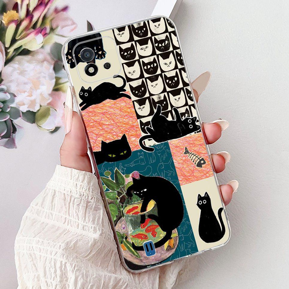 Cool Style Tiger Dragon Pattern Phone Case For Realme C11 2021 2020 C12 C15 Clear Soft Silicone TPU Back Cover RMX3231 Coques