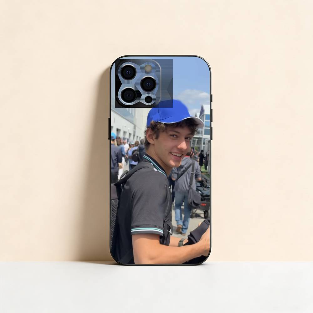 K-Kimi A-Antonelli Bunte Silberne Rückseite Handyhülle Für iPhone 17,16,15,14,13,12,11 Plus,Pro Max,XS,Weiche Silikon Schwarze Hülle
