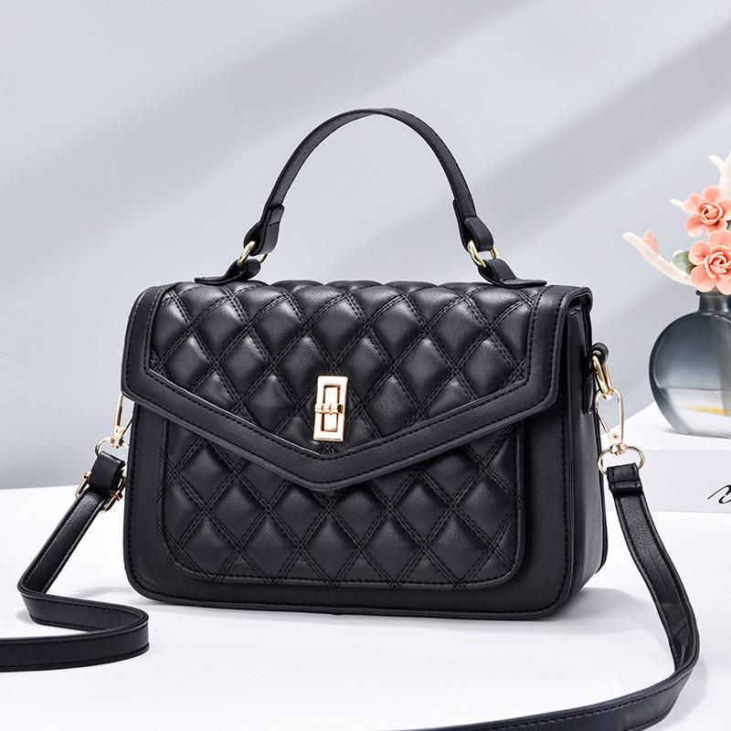 Ielgy Fashion One-Shoulder Messenger Bag Diamond Portable Korean Casual One-Shoulder Messenger