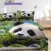 Panda Pattern Bedding Quilt Set Quilt Cover Pillowcase Home Decoration Birthday Gift (1 * duvet cover + 2 * pillowcase, without core)