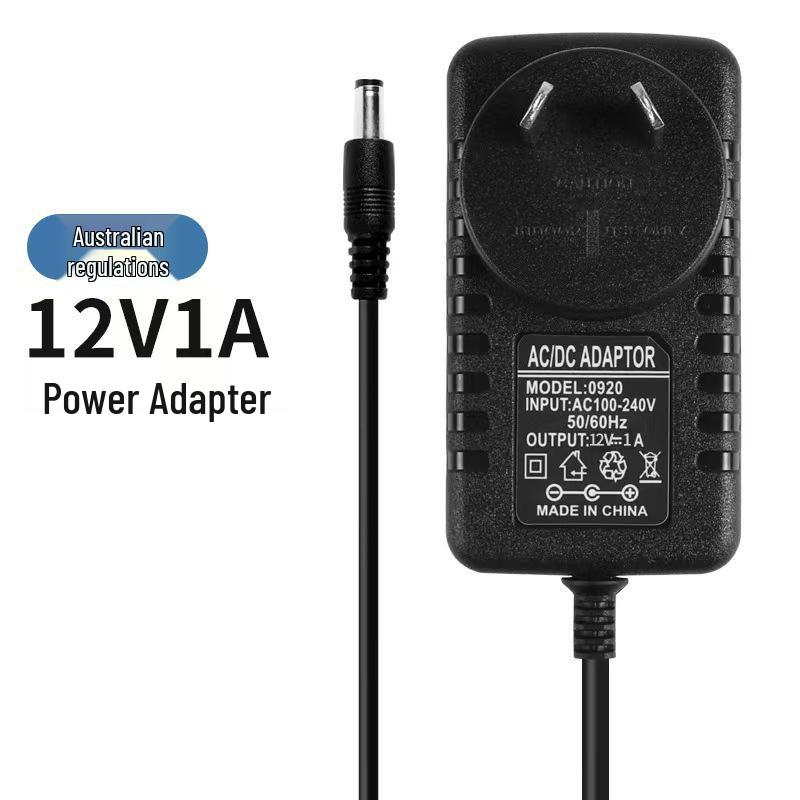 12V 1A Power Adapter for LED Strips, Clocks, Routers, Security Cameras, and Modems