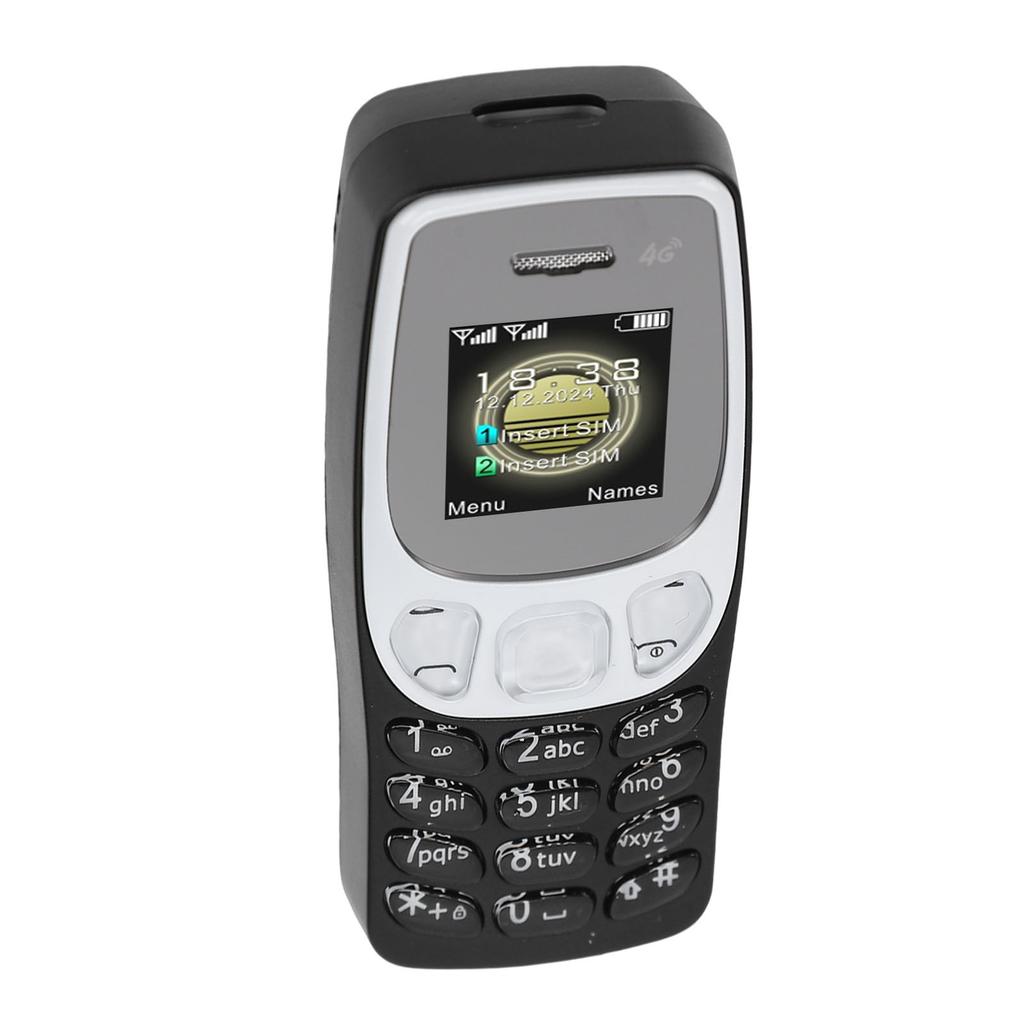 Unlocked Phone for Seniors Dual SIM 4G LTE Elderly Mobile Phone with SOS Key MP3 Playback Black