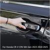 For Honda CR-V CRV 6th Gen -2025 Hybrid ABS Carbon Fiber Car Door Handle Bowl Cover Exterior Trim Decoration