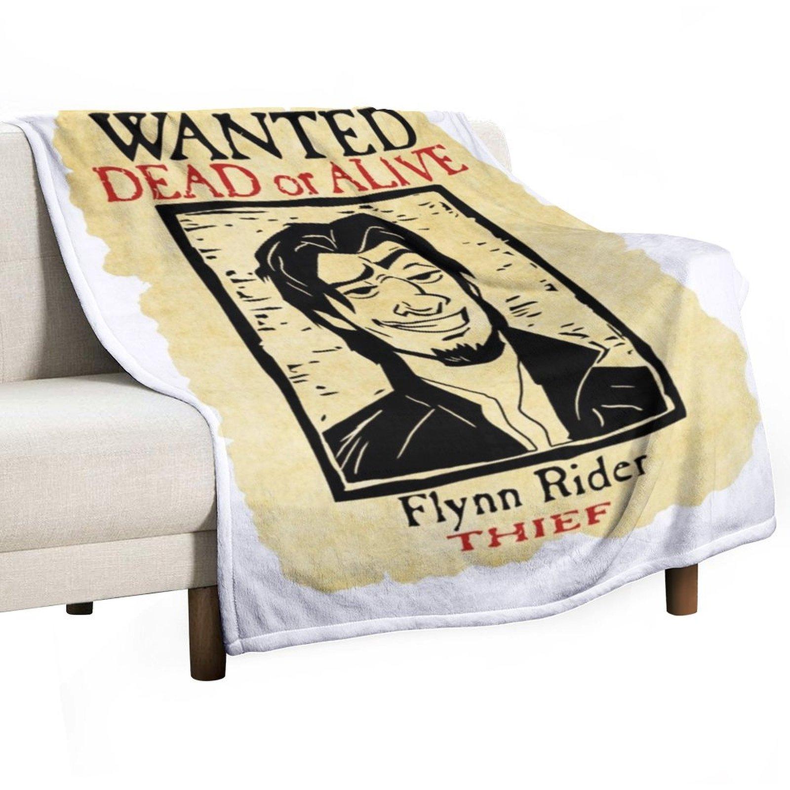 Wanted-Flynn-Rider-Broken-Nose-Triblend Throw Blanket Softest Kid S Cute Plaid Picnic Blankets 30x40in