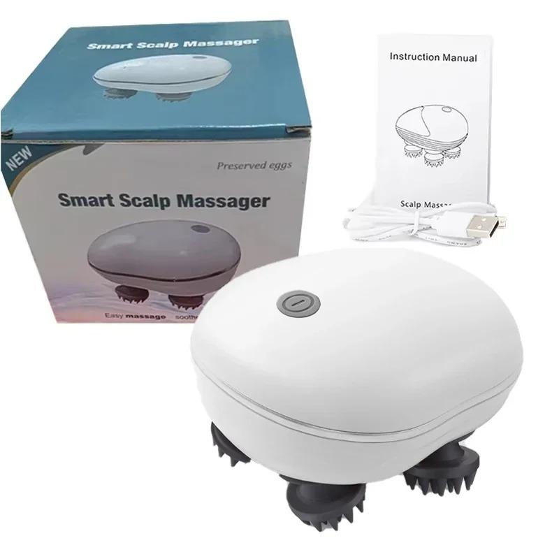 Elektrisches Kopfmassagegerät für die Kopfhaut, Rotlichttherapie, Antistress-Entspannungs-Körpermassage, Entfernen von Muskelverspannungen und Müdigkeit, Massageador-Werkzeug