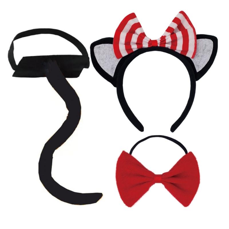Cats Costume Accessories With Headband, Tail, Skirt, Gloves, Knee High Socks for Cosplay Party Carnivals