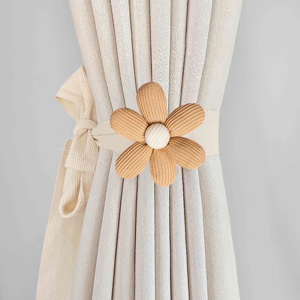 2pcs Modern Polyester Curtain Tiebacks, Adjustable No-Drill 3D Cartoon Animal Design, Creative Window Drapery Holdbacks for Living Room Decor