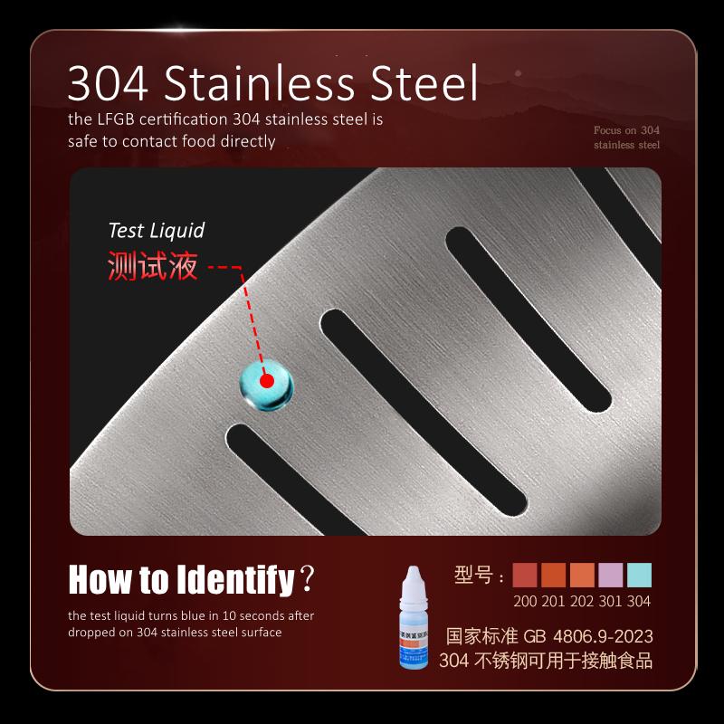 LFGB Certification 304 Stainless Steel Cooking Spatula Solid Wood Handle and Leakage Design Fish Turner Family Stiring Shovel