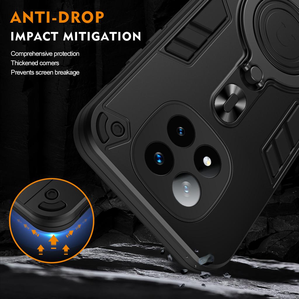 NEW 360 ° Rotating Metal Car Bracket Ring Reverse Magsafe Magnetic Armor Phone Case For REDMI Note 14 Pro+ Note14 Pro+ 5G 14C